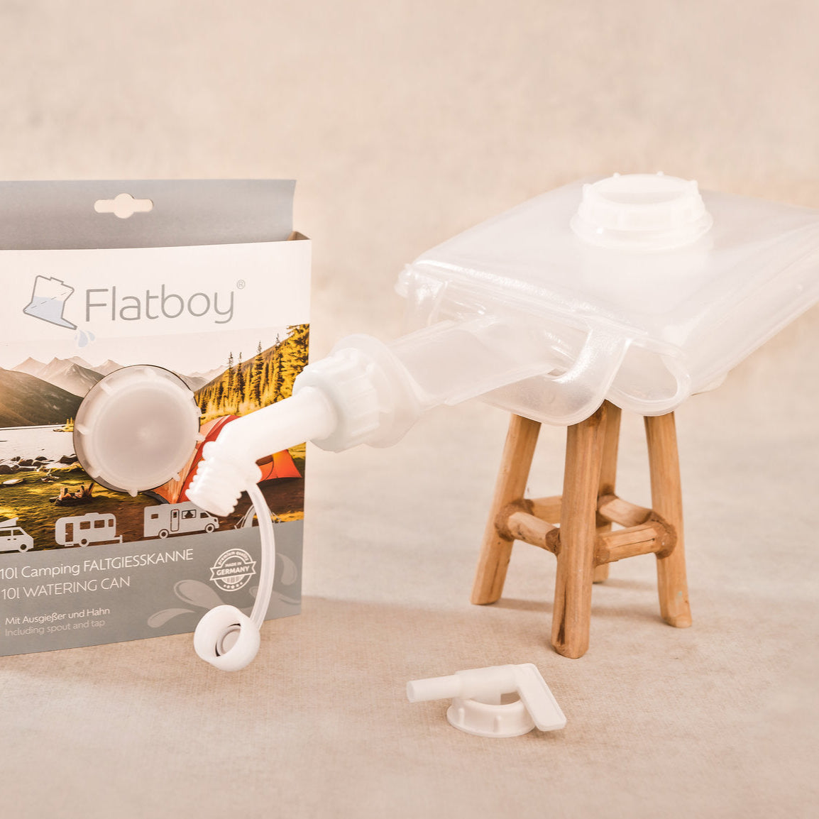 Flatboy ® – Die neue 10 Liter Faltgießkanne Ideal für Camper